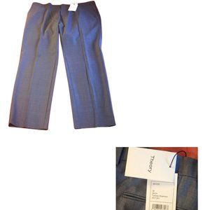Theory Wool Slacks Pants 38 W 32 Inseam Blue